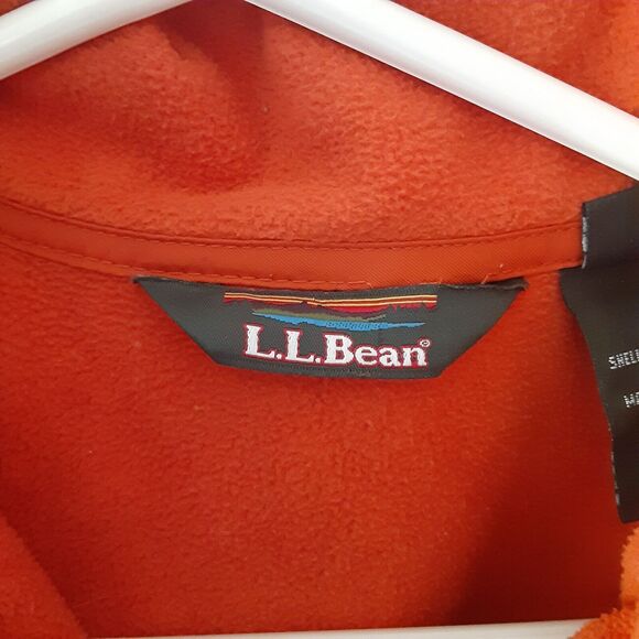 LL Bean Vtg Outdoor Polyester Winter Jacket Orange Gray Men's M OWV93 - Picture 3 of 16